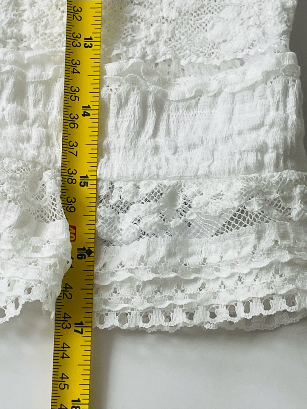 Anthropologie Puff Sleeve Lace Blouse XS Coquette Victorian Career Feminine - Picture 14 of 15